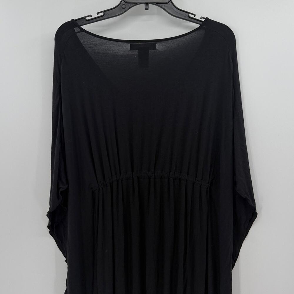 Barefoot Dreams Luxe Milk Jersey Paradise Cove Caftan - Black - S/M - Picture 7 of 8
